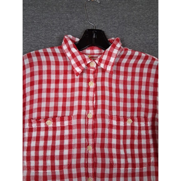 Ralph Lauren Tops - Ralph Lauren Denim Supply Womens Shirt Red Gingham Check Gauze Utility Prairie